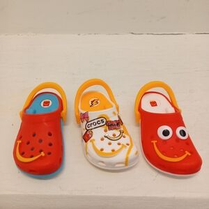 McDonalds x Crocs MINI Crocs Happy Meal Toy Key Chain Caraniner Bundle Of 3